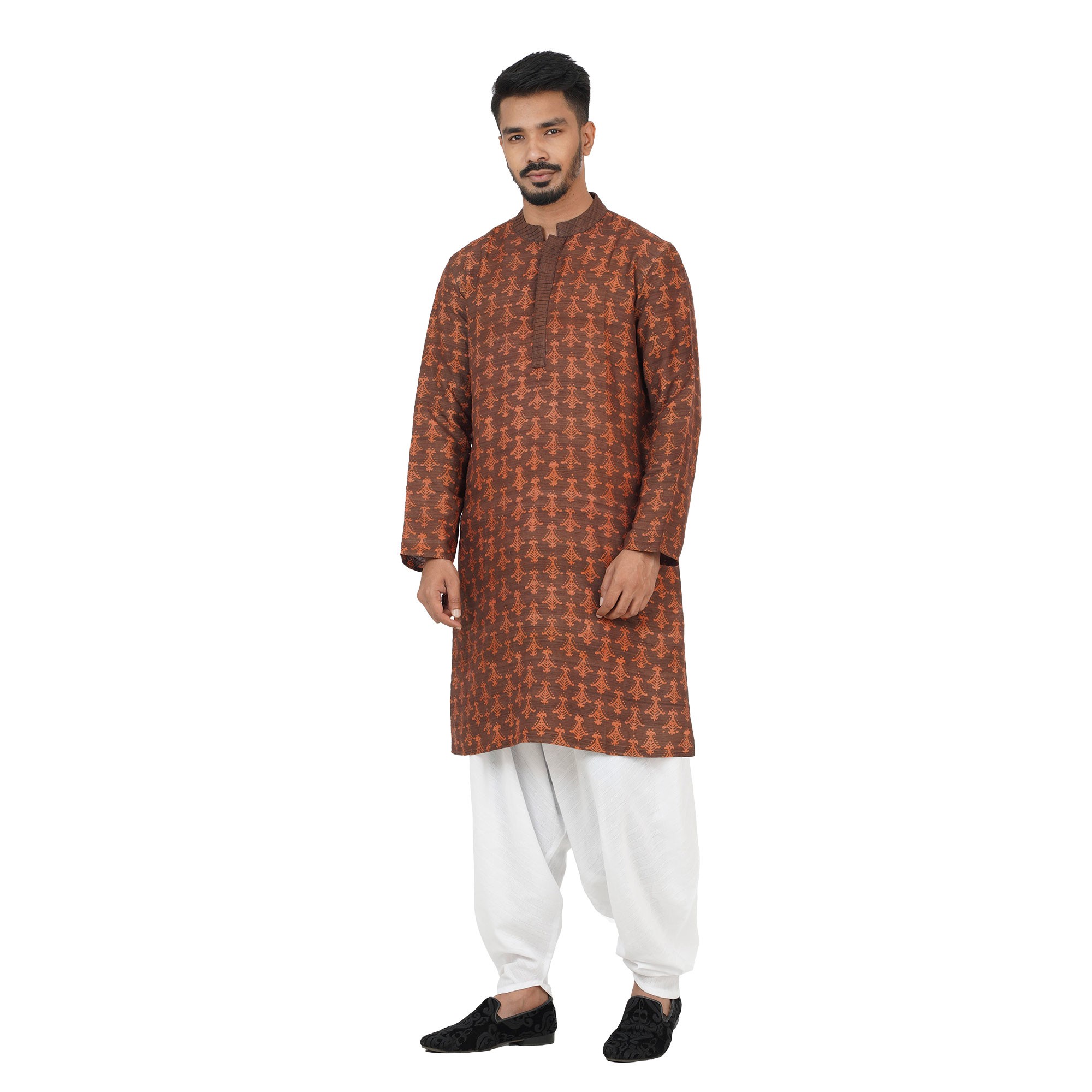 Blanc Eri Silk Panjabi